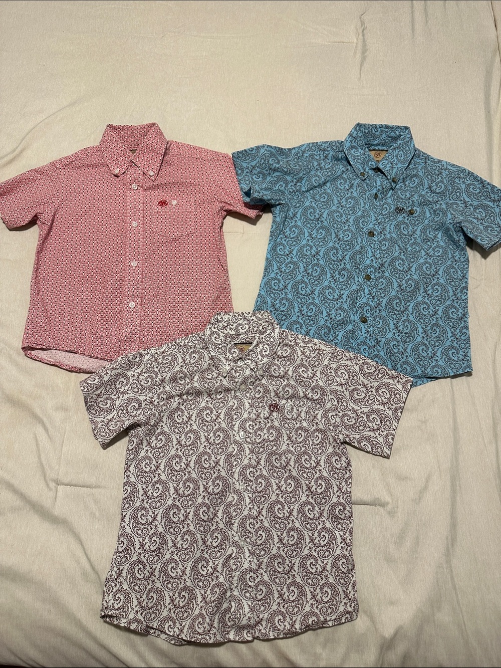 Wrangler Kids Short-Sleeve Button-Down Shirts Size Small